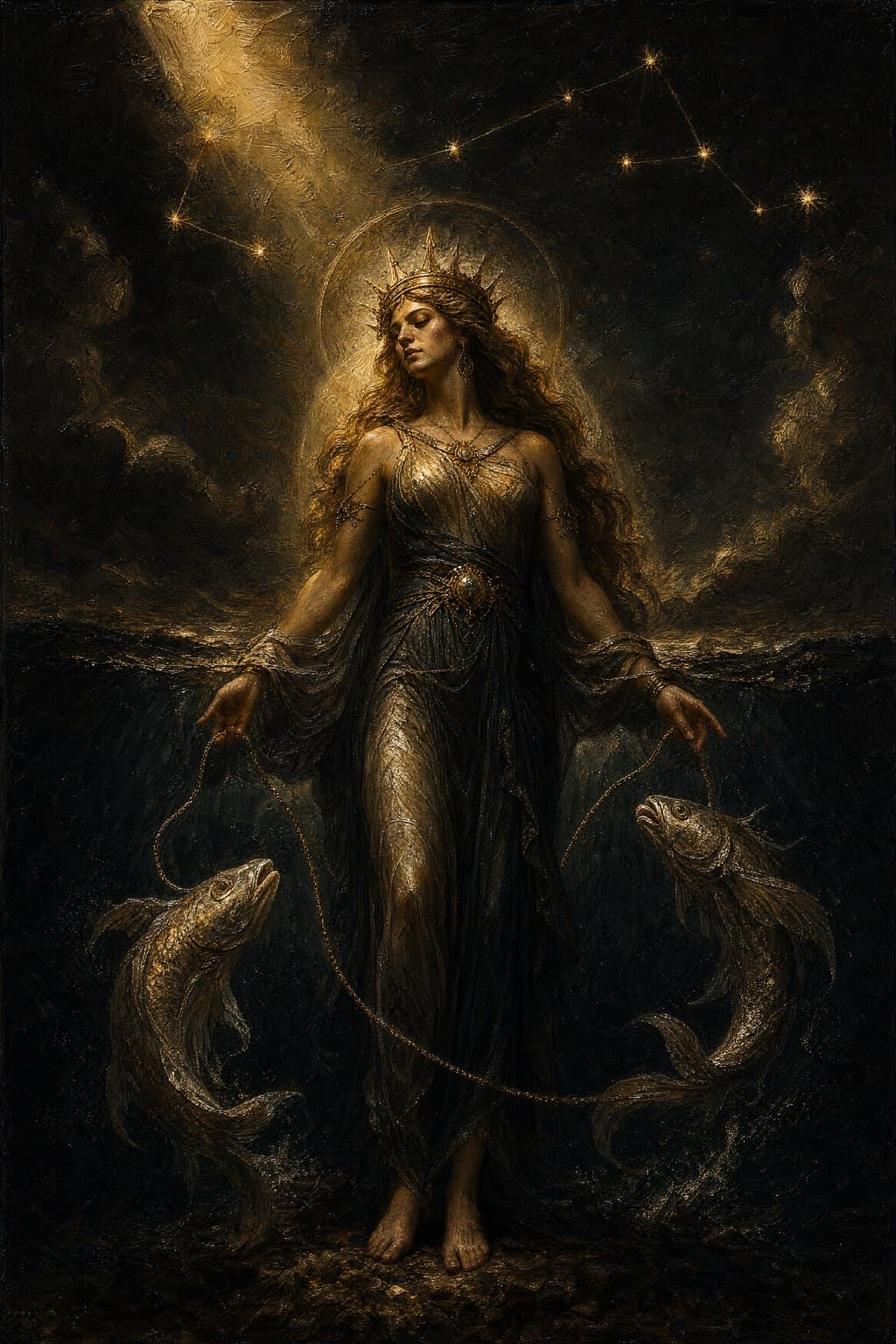 Pisces — Baroque Tenebrism — Portrait