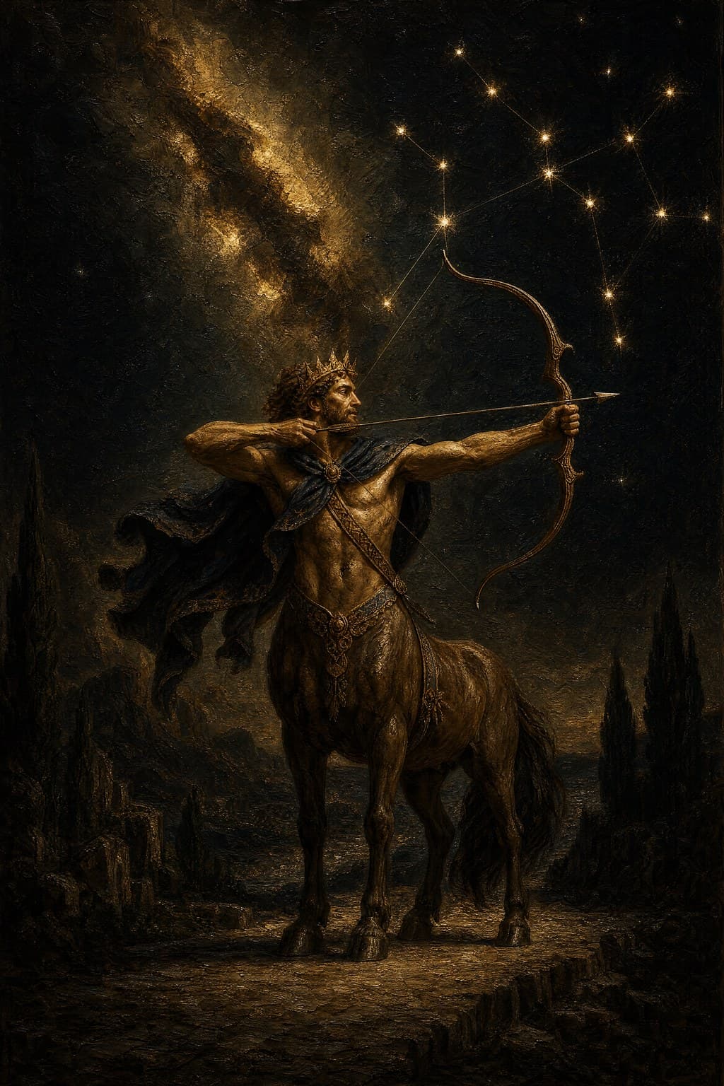 Sagittarius — Baroque Tenebrism — Portrait