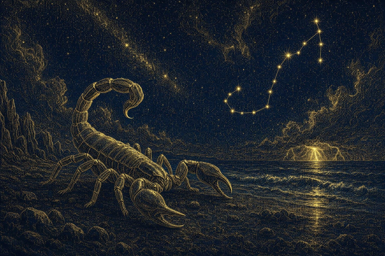 Scorpio — Gold-Ink Night — Cinematic