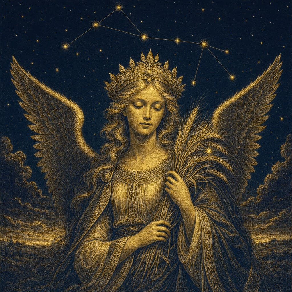 Virgo — Gold-Ink Night — Square