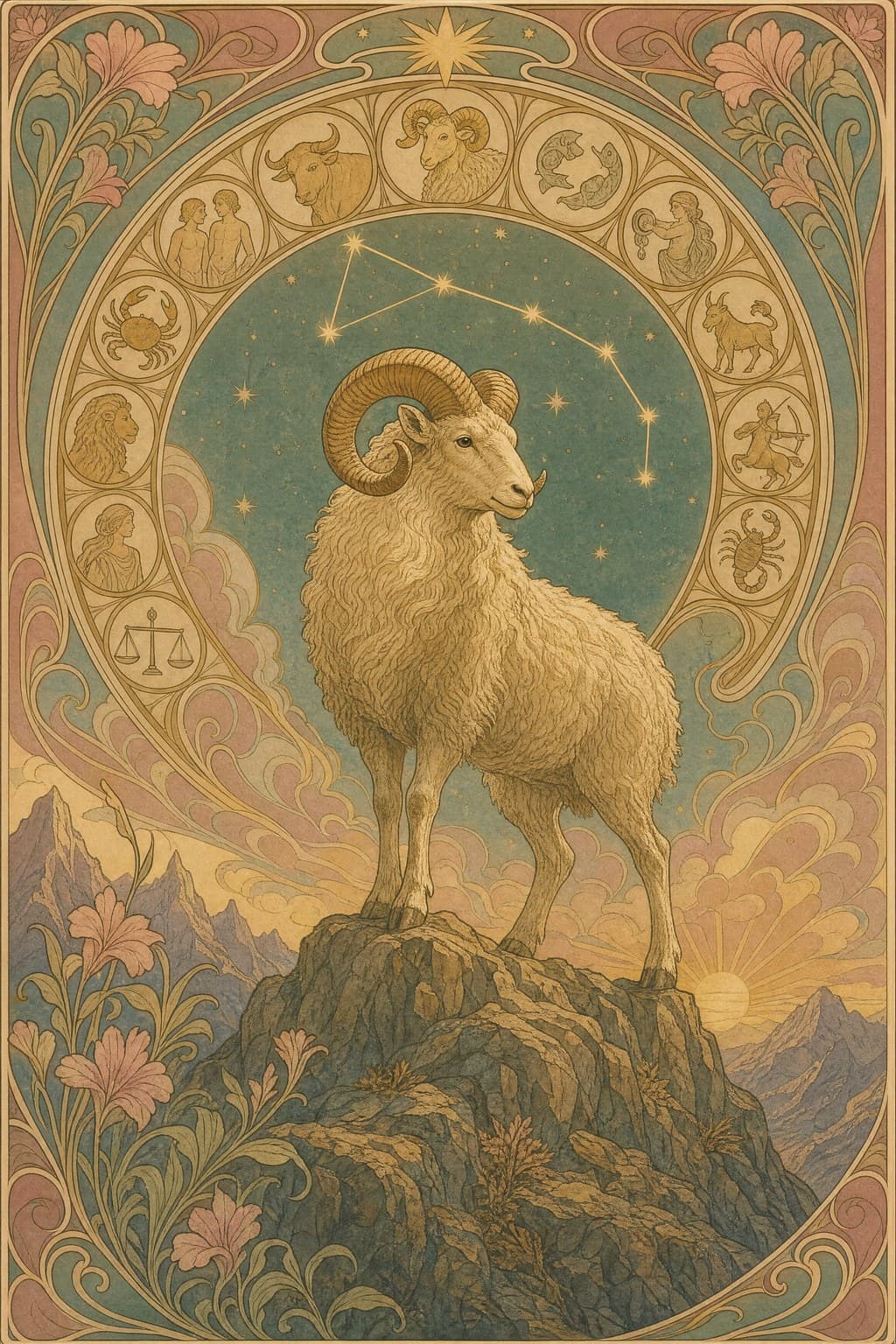 Aries — Art Nouveau