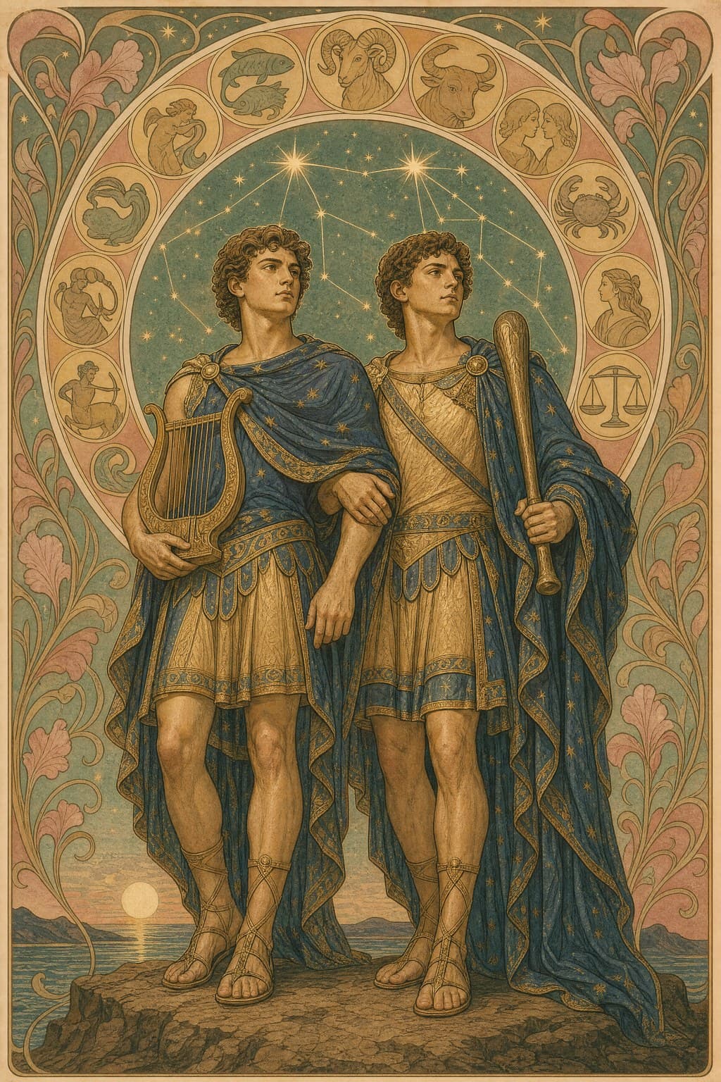 Gemini — Art Nouveau — Portrait