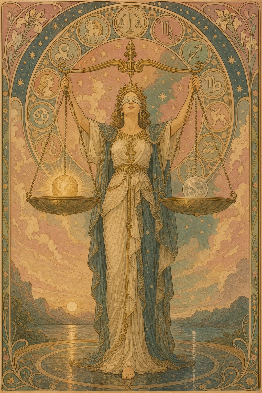 Libra — Art Nouveau — Portrait