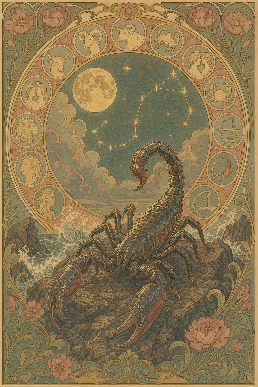 Scorpio — Art Nouveau — Portrait