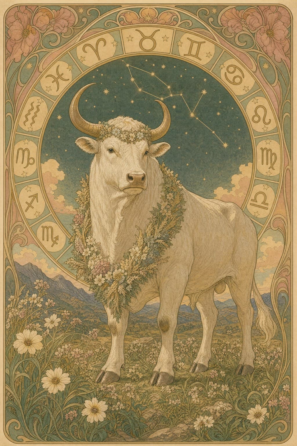 Taurus — Art Nouveau — Portrait