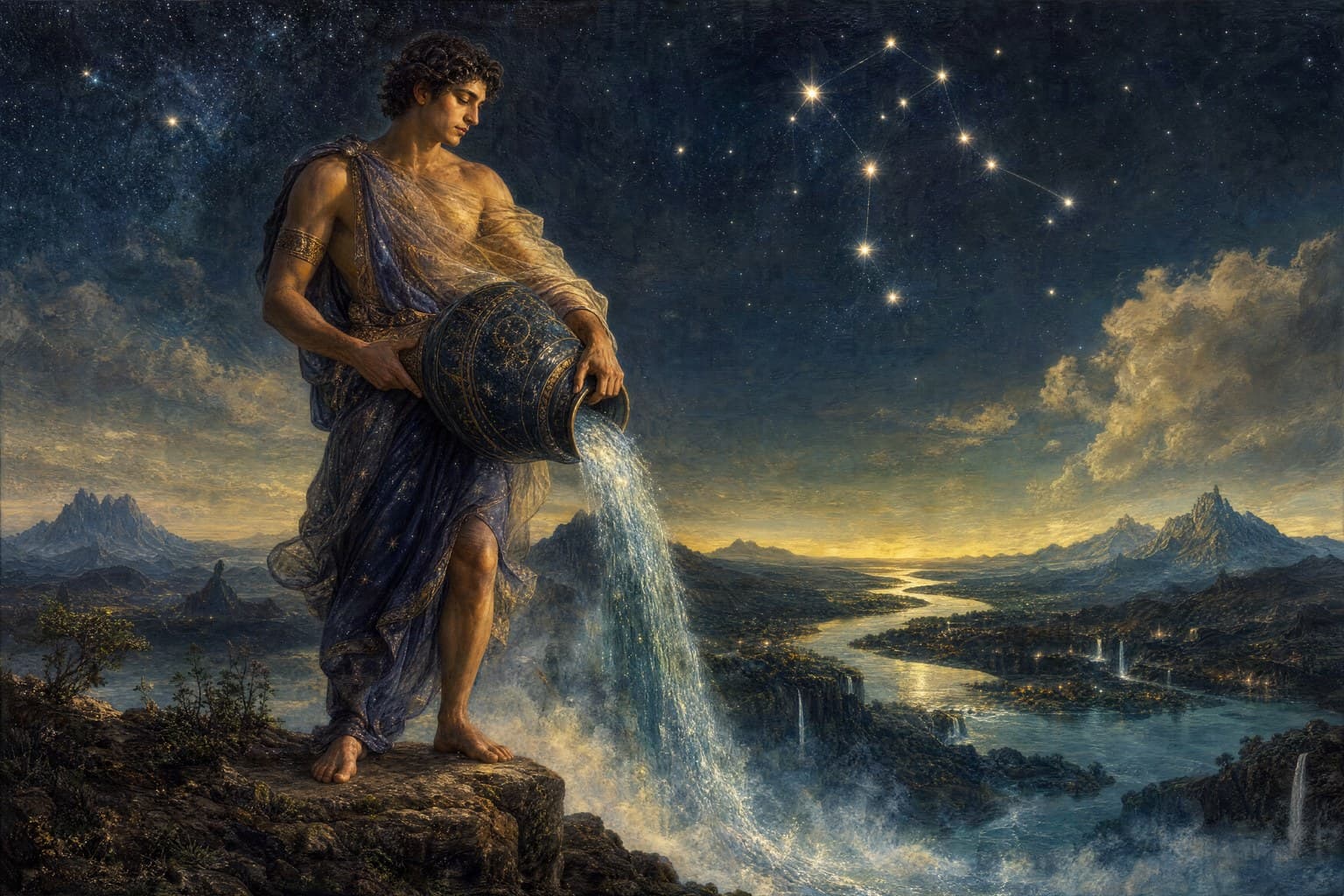 Aquarius — Celestial Oil — Second Study — Cinematic