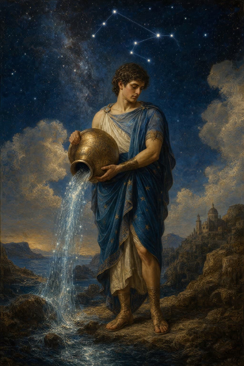 Aquarius — Celestial Oil — Second Study — Portrait