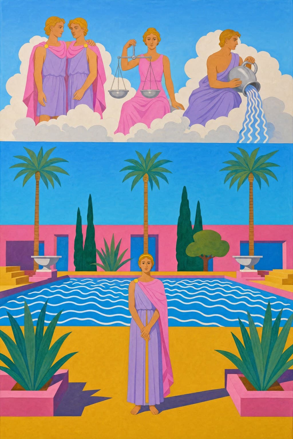 The Air Trine — Pool & Palm — Portrait