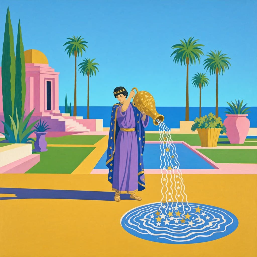 Aquarius — Pool & Palm — Square