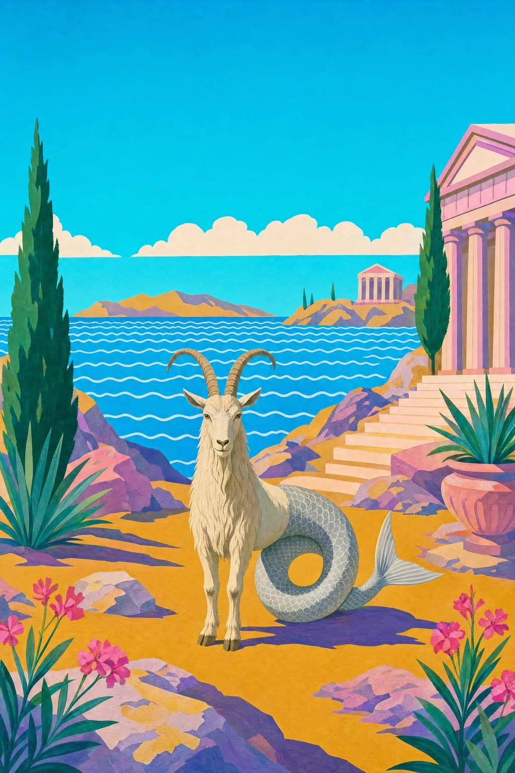 Capricorn — Pool & Palm — Portrait