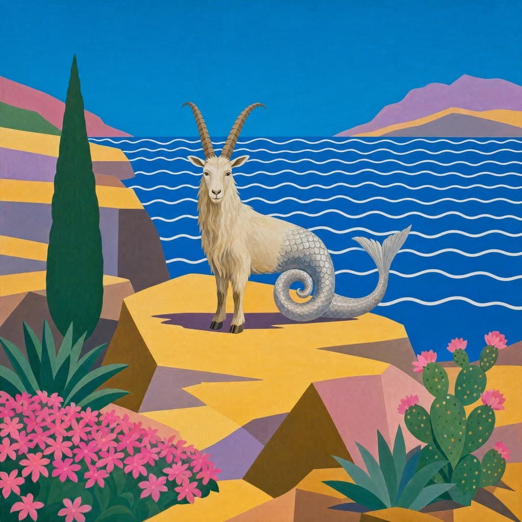 Capricorn — Pool & Palm — Square