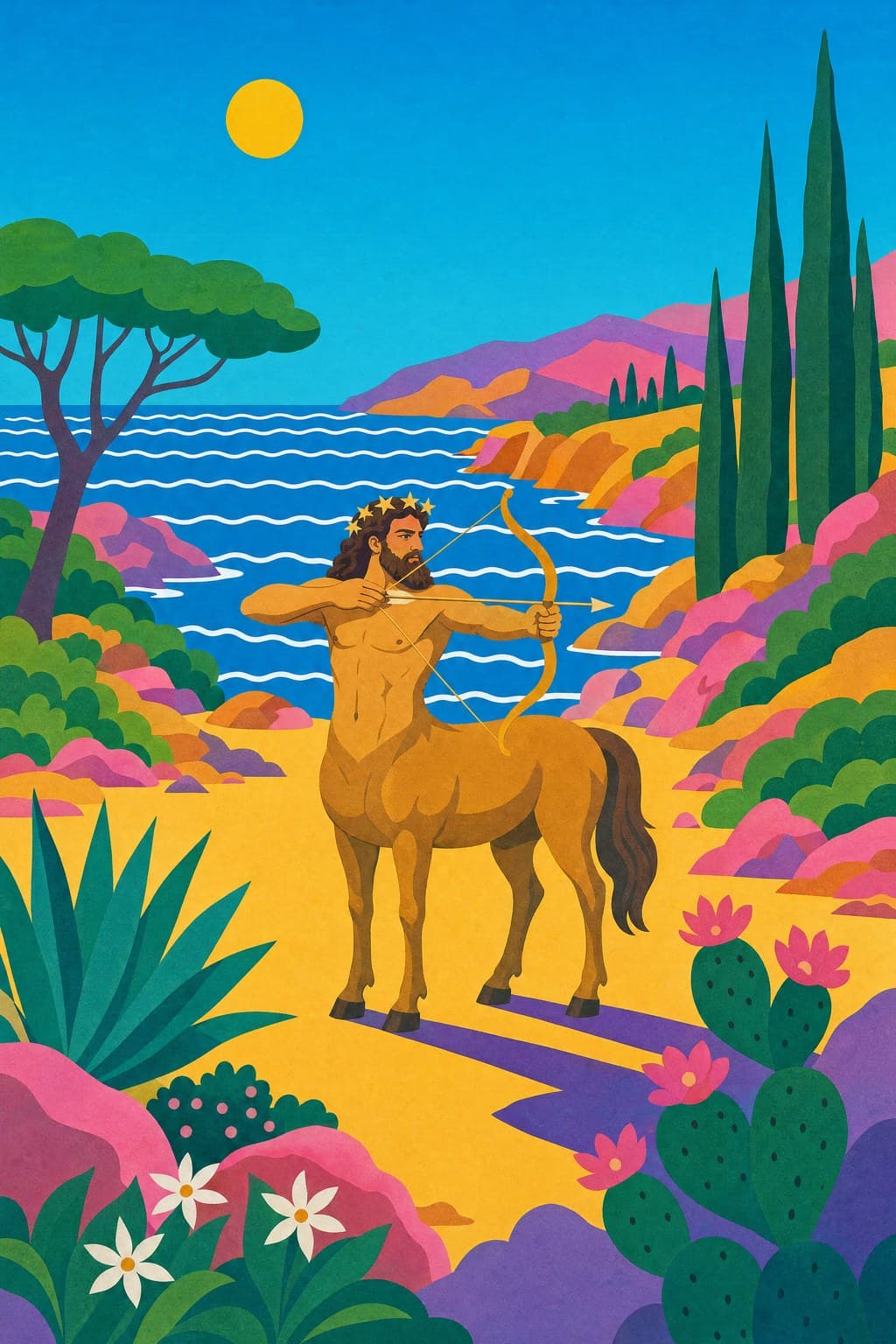 Sagittarius — Pool & Palm — Portrait