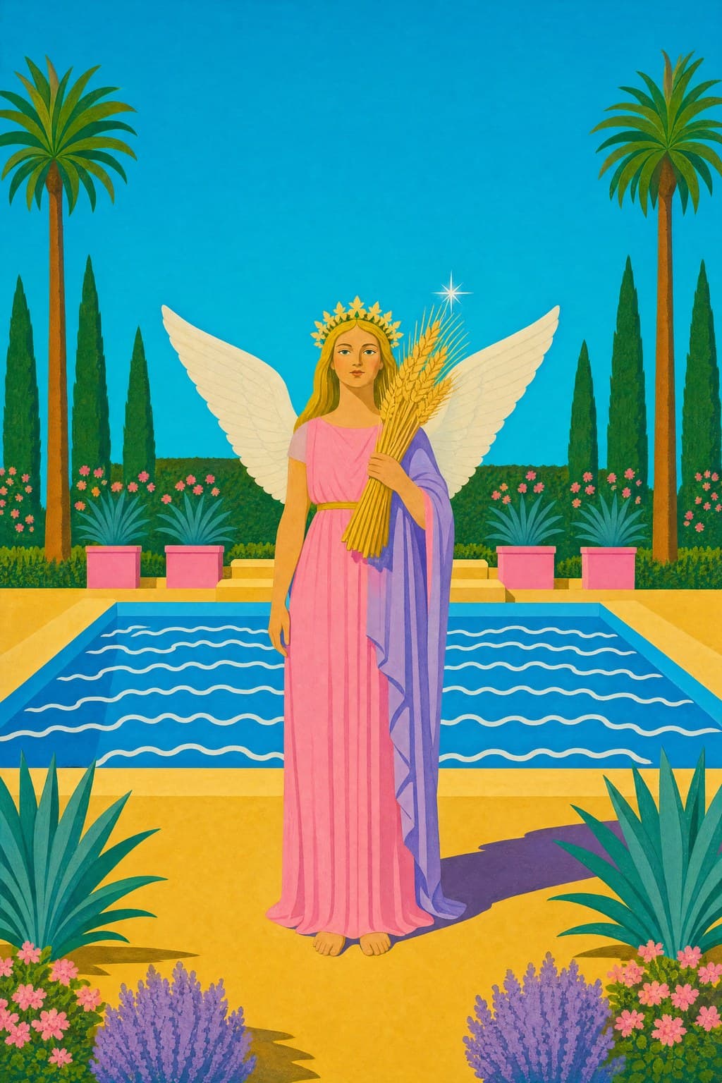 Virgo — Pool & Palm — Portrait