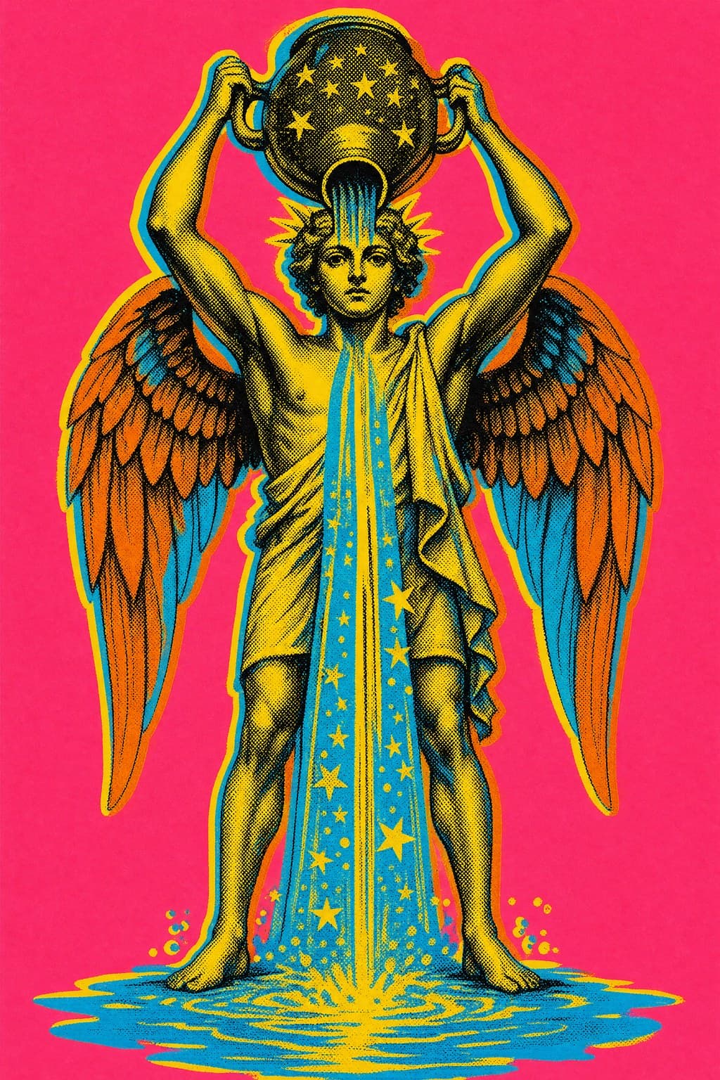 Aquarius — Silkscreen Pop — Portrait