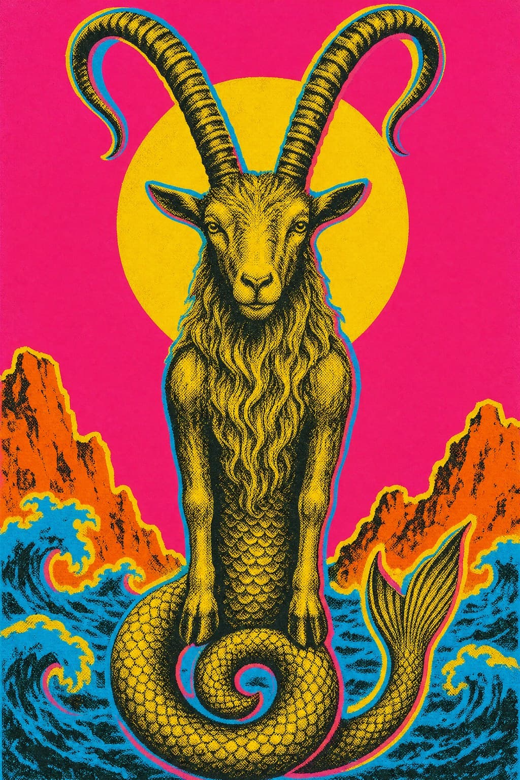 Capricorn — Silkscreen Pop — Portrait