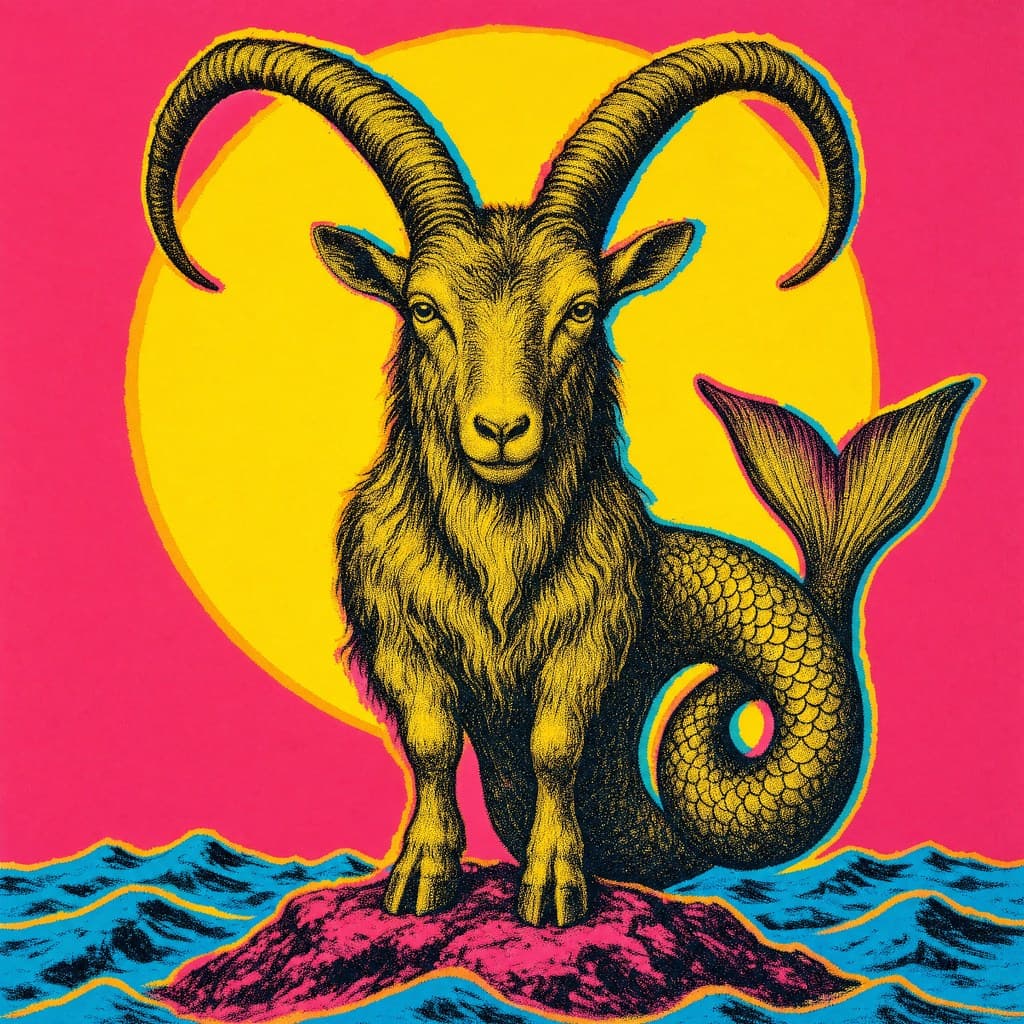 Capricorn — Silkscreen Pop — Square