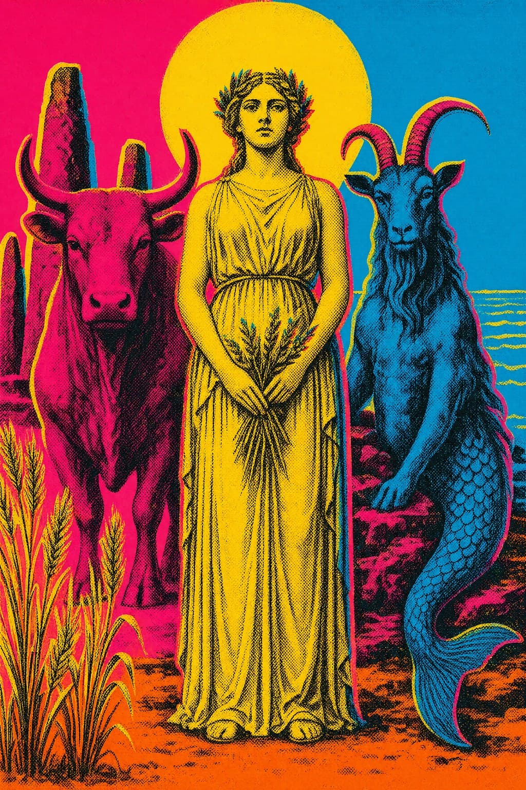 The Earth Trine — Silkscreen Pop — Portrait