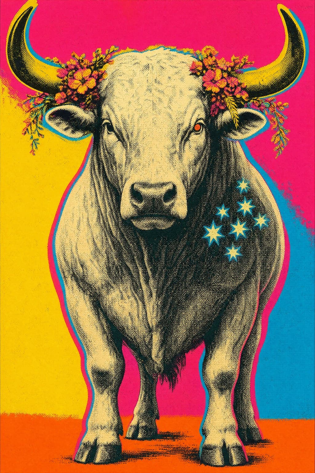 Taurus — Silkscreen Pop — Portrait