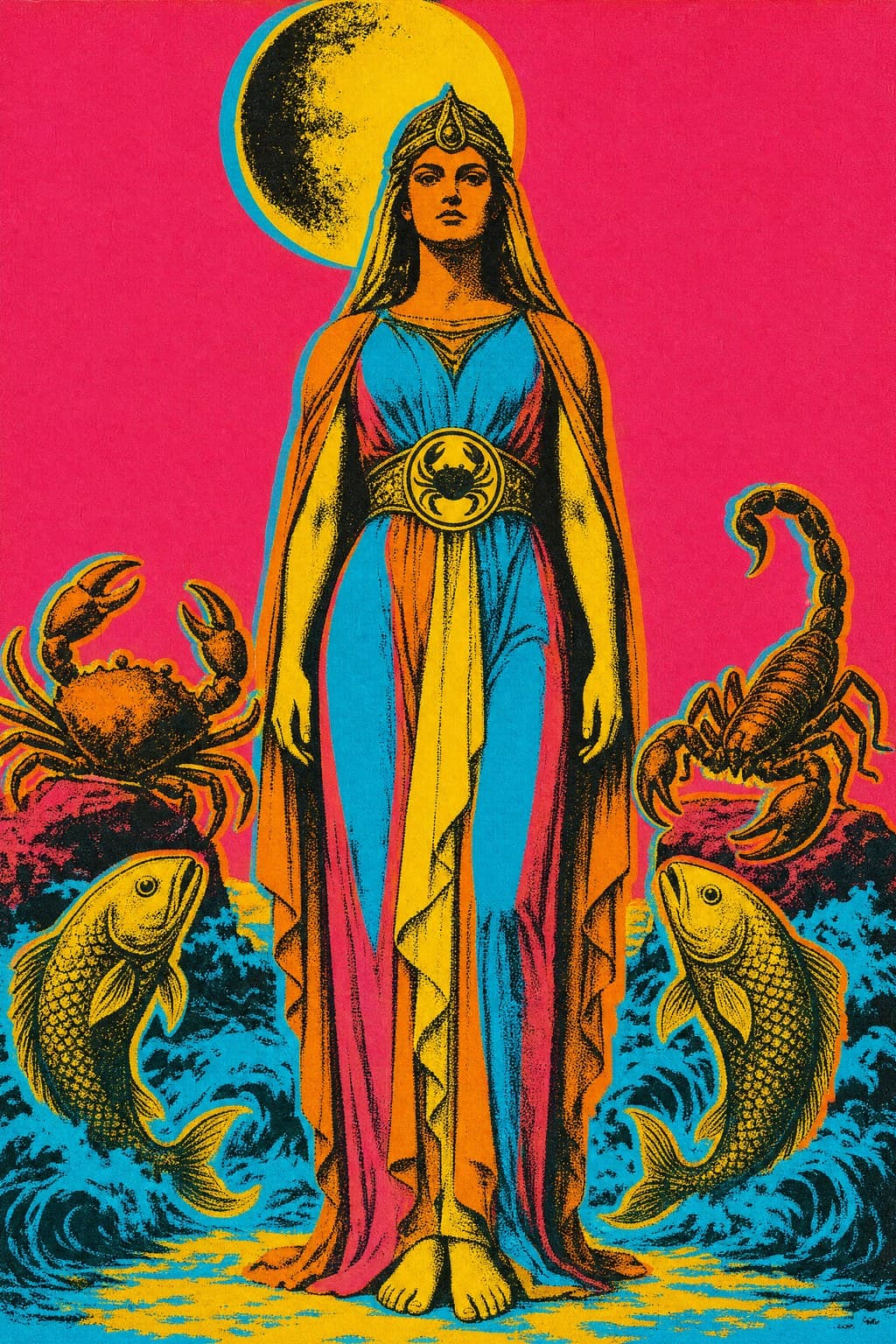 The Water Trine — Silkscreen Pop — Portrait