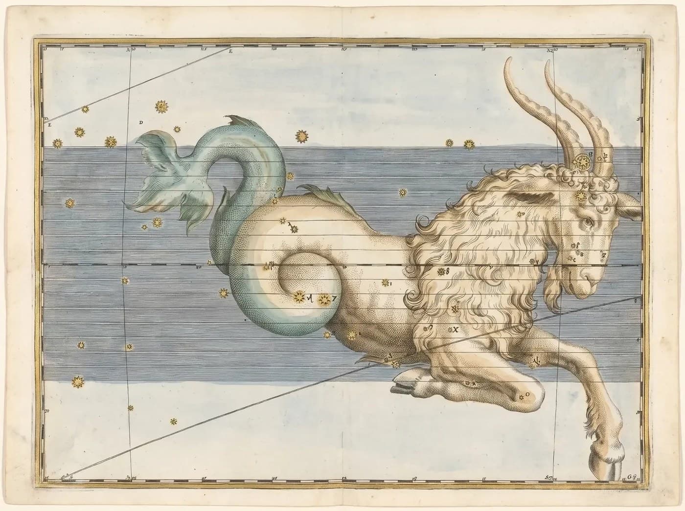 Capricorn, the Sea-Goat — Illuminated — Celestial oil