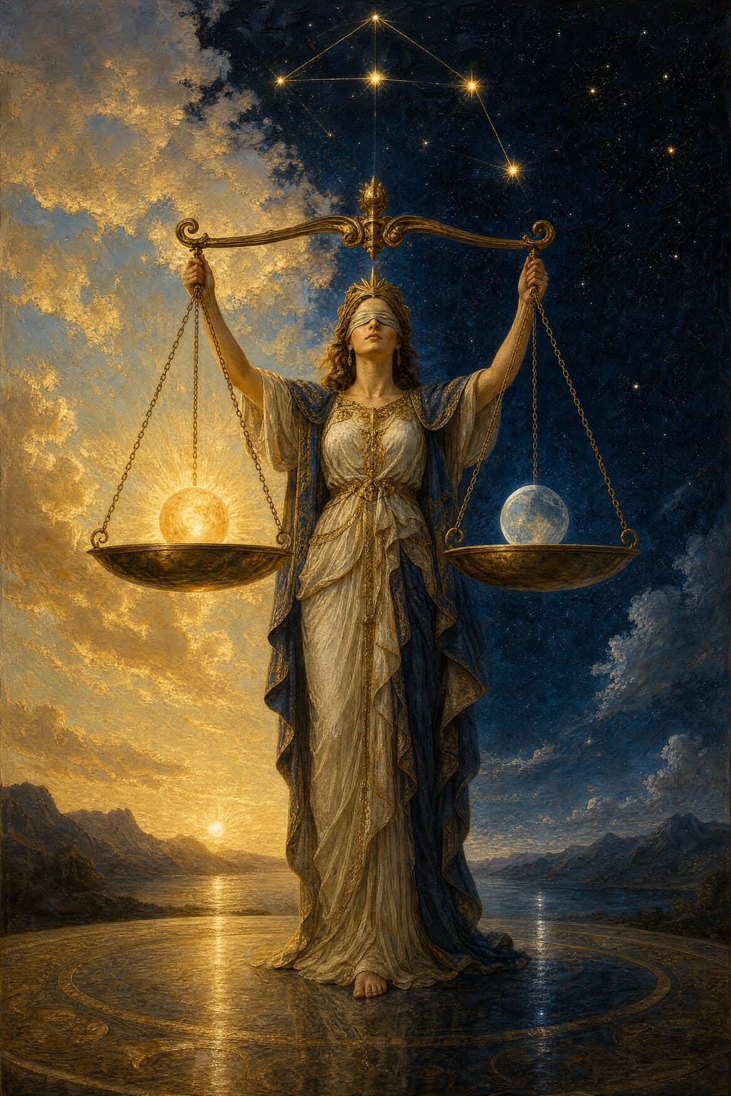 Libra, The Scales — painted study