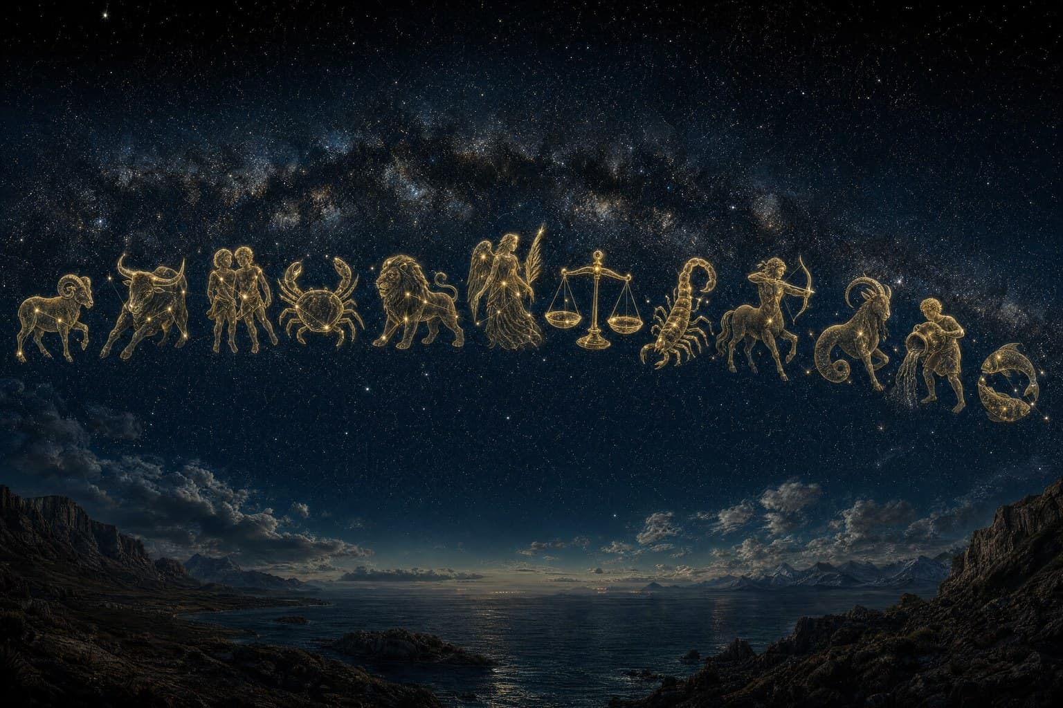 The Whole Ecliptic — Night panorama
